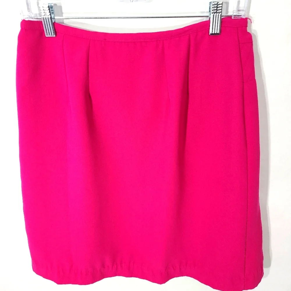 Worthington Women's Size 6 Fuchsia‎ Mini Wrap Skirt Office Career